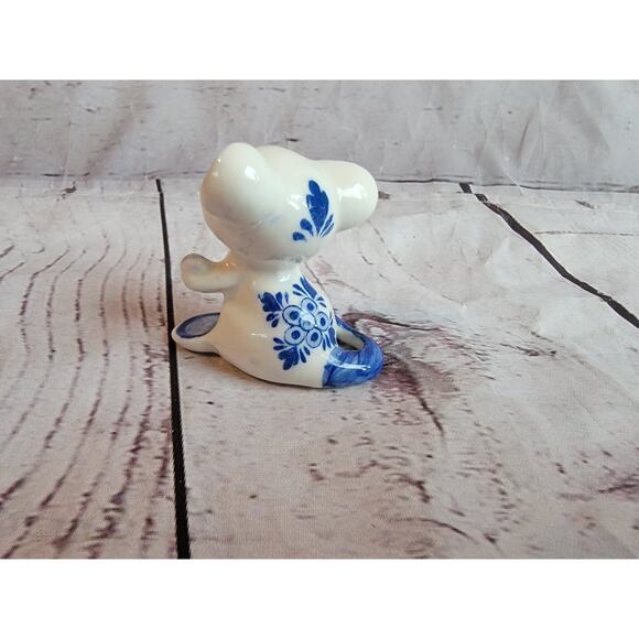 Vintage 1970's Miniature Mice Ceramic Figurines Enesco Handpainted Blue White - Picture 4 of 6